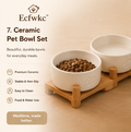 Ecfwkc™ Ceramic Pet Bowl Set